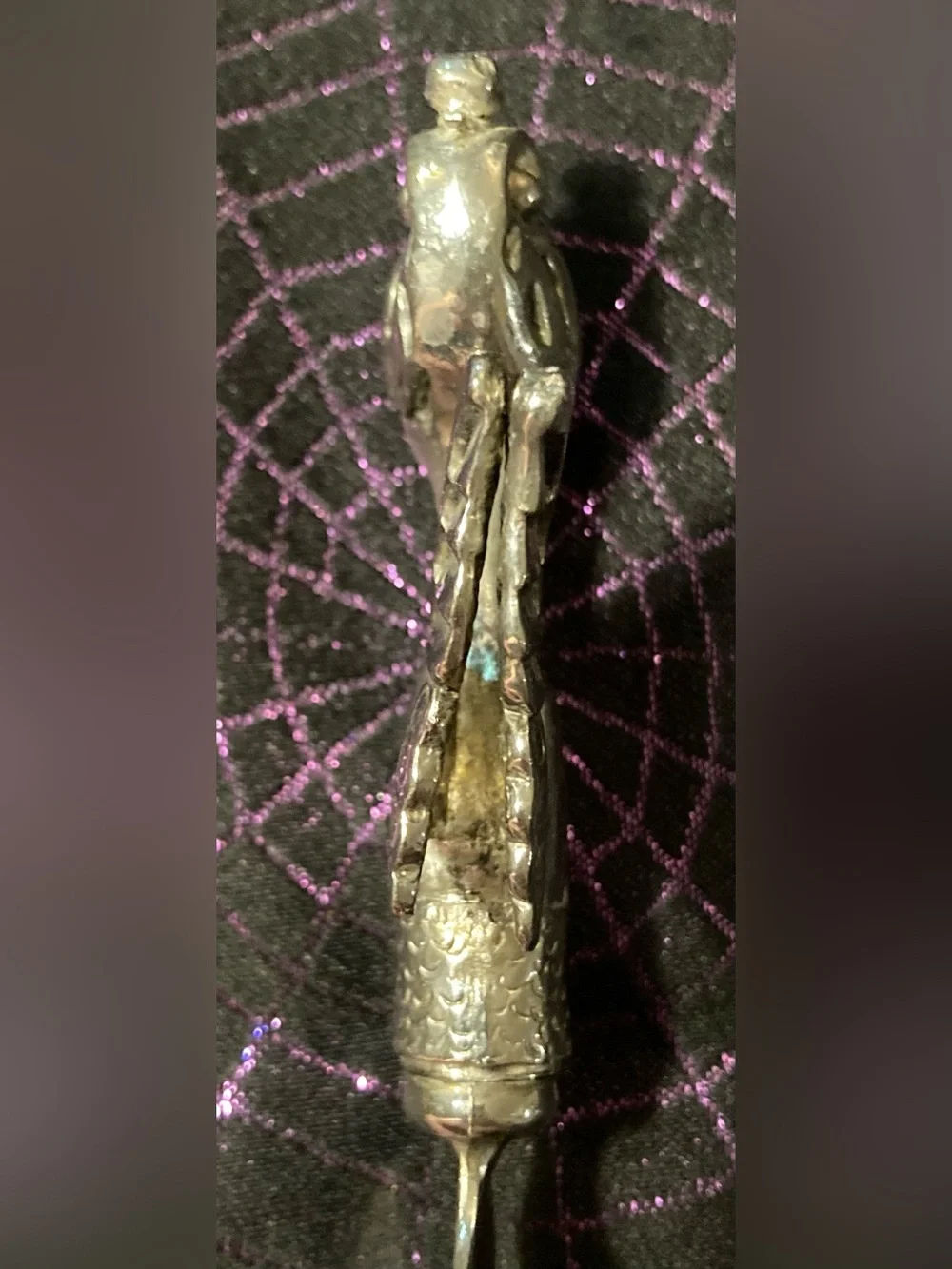 Silver Tone Fairy-Handle Cheese Knife